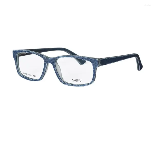 Óculos de sol jeans óculos homens prescrição miopia e dioptria multifocal denim roupas com acetato artesanal vintage