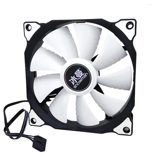 Colheres BONECO DE NEVE Computador Caso Ventilador 12cm Silencioso 4PIN PWM Desktop Cooling CPU para PC