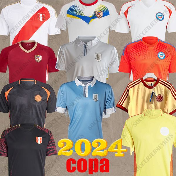 2024 Peru Futbol Formaları Kolombiya Futbol Gömlekleri Venezuela Retro Forma Copa 2024 2025 Şili üniforma Copa Amerika Erkek Çocuk Setleri Kitleri Uruguay Futbol Formaları