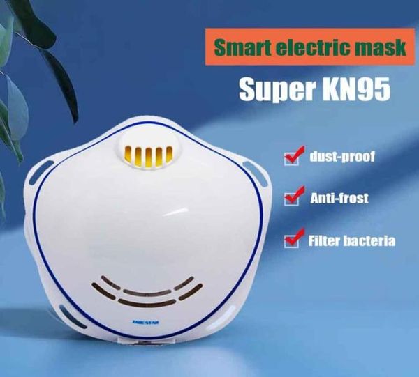 Purificador de ar protetor de carbono ativado Máscara facial elétrica Ventilação automática Cuidados de saúde PM25 respirável7743840