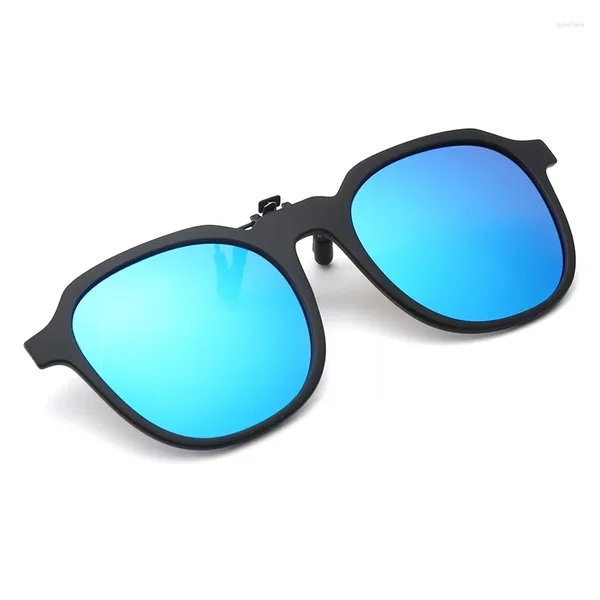 Occhiali da sole quadrati con clip flip up e lenti polarizzate per occhiali da vista donna uomo guida UV400