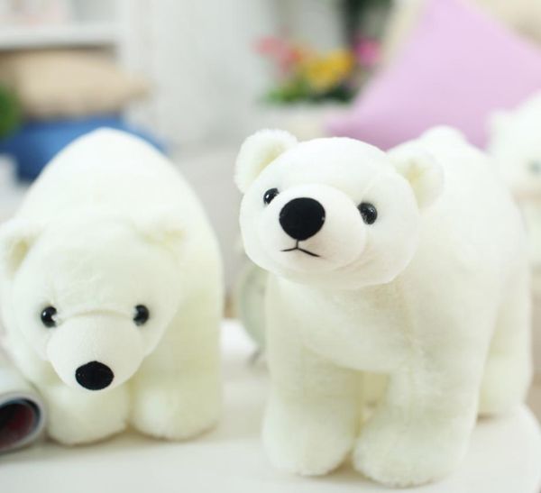 2018 adorável macio fofinho animal urso polar boneca de pelúcia recheado agradável urso branco brinquedo para crianças presente decoração 45cm x 27cm9814547