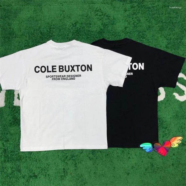 Мужские футболки Черно-белые футболки с дизайном спортивной одежды Cole Buxton Мужчины Женщины 1:1 Высококачественная футболка с надписью и логотипом Графическая футболка Повседневные топы
