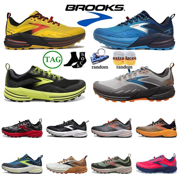 Brooks Running Shoes Top Quality Mens Treinadores Brook Cascadia 16 Designer Sapatos Dhgate Lançamento 9 Hyperion Tempo Triplo Preto Branco Homens Mulheres Esportes Sapatilhas Ao Ar Livre