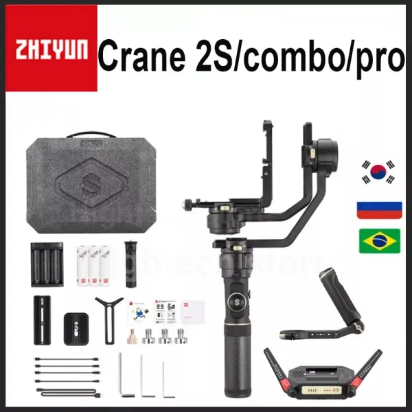 Köpfe Zhiyun Offizieller Kran 2s/Combo/Pro Handheld Stabilisator Kamera Gimbal für DSLR Sony Canon BMPCC Fujifilm Vertical Shoot Ronin S