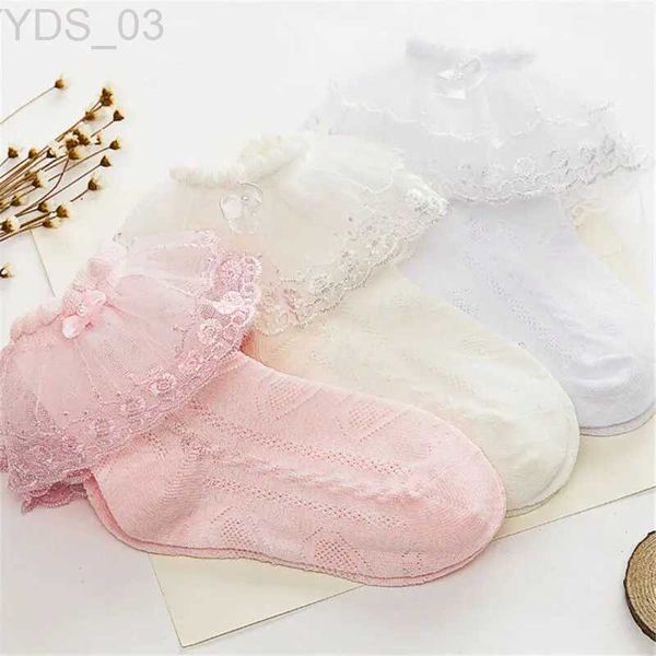 Kinder Socken Baby Spitze Tutu Socken Süße Neugeborene Baumwolle Baby Mädchen Socken Niedliche Kleinkind Socken Prinzessin Stil Baby Zubehör Großhandel YQ240314