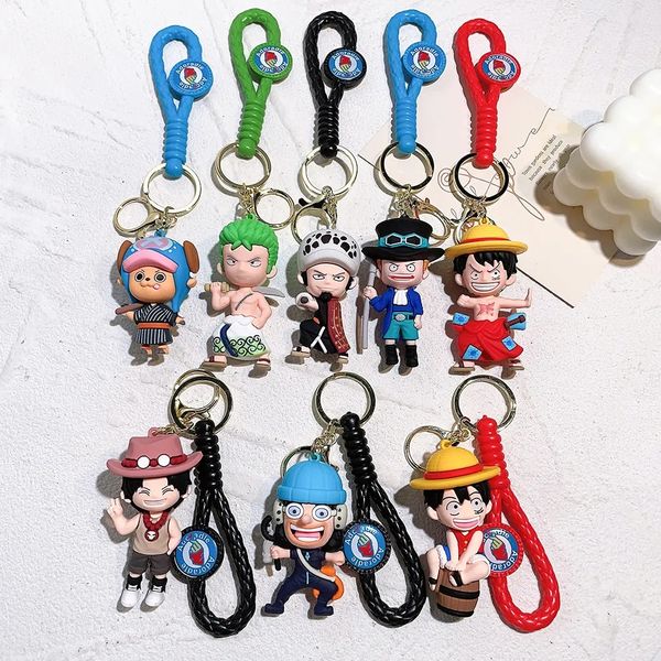 2024 Japon Anime Pirate King Keychain Lufeina Meishan Zhi Sauron Keychain Karikatür Bebek Erkek ve Kadın Soygunluklar