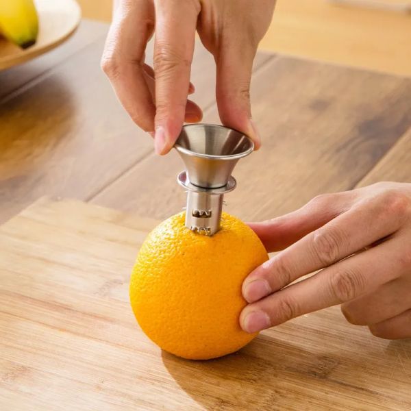 clephan Uso Domestico In Acciaio Inox Spremiagrumi Spremiagrumi Versatore Vite Lime Arance Pioggia Succo di Agrumi Freschi Attrezzo Della Cucina