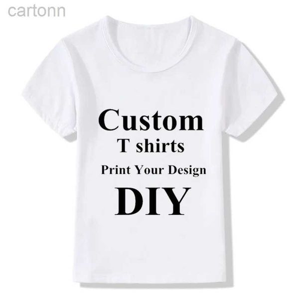 T-Shirts 2022 Özel Çocuklar Tişörtlü DIY Tasarım Çocuk T-Shirts Erkek/Kız Diy tişörtleri üstleri baskı satıcısı frist ldd240314