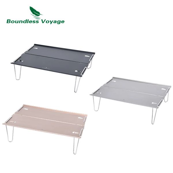 Arredamento Boundless Voyage Tavolo da campeggio Tavolo da picnic piccolo pieghevole Tavolo da pranzo rimovibile portatile ultraleggero in lega di alluminio