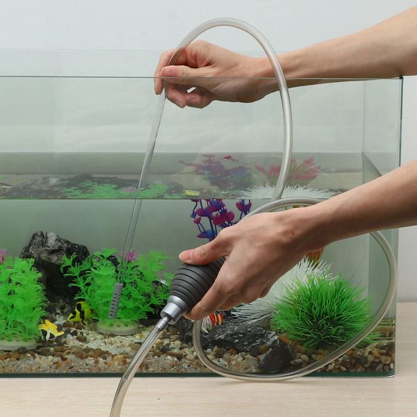 Werkzeuge UXCELL Aquarium Wasserwechsel Kit Aquarium Siphon Langer Schlauch Staubsauger Wasserpumpenwechsler Kies Wasserfilter Zubehör