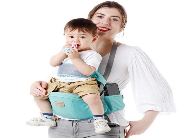 Marsupi Imbracature Zaini Marsupio Marsupio Sgabello Walker Cintura a imbracatura Bambino neonato Canguro con tasche protettive per genitore4230331