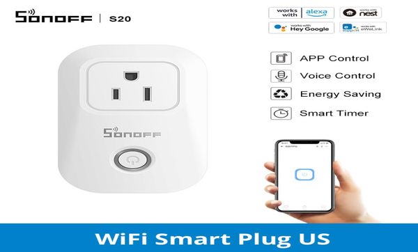 Sonoff S20S26 USUKDECN WiFi Güç Soketi Kablosuz Uygulama Işık Fiş Çıkış Zamanlayıcı Switch Akıllı Ev Çalışması için Uzaktan Kumanda 5284473
