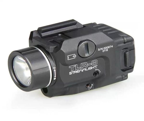TLR8 Lanternas Fullsize L R LED Luz com mira laser vermelha para pistola de caça G17 19 SIG CZ TR8 Laser Flashlight7513641