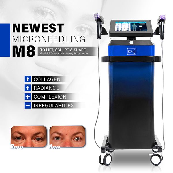 Neu Microneedle Fractional RF Machine Microneedling Tips Anti-Aging Pigmentation Removal Radio Frequency Beauty Equipment 2 Handies