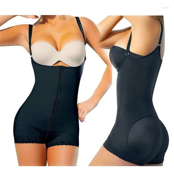 Intimo modellante da donna Shapewear Donna Lattice di gomma Vestiti modellanti per il corpo Cerniera congiunti Dopo il parto Buand Miglioramento dell'anca