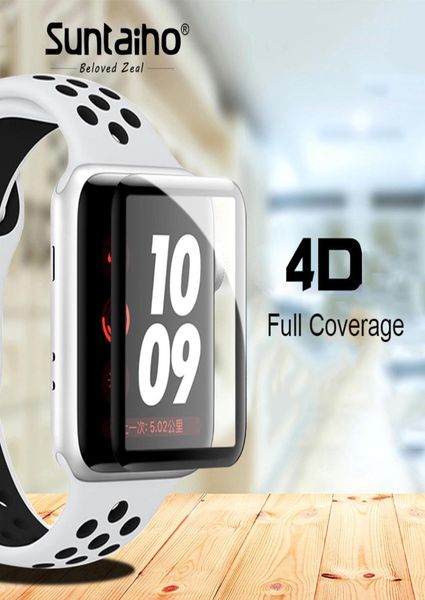 Pellicola protettiva per schermo in gel Full Cover 4D con bordo morbido per i Watch 42mm per Apple Watch 38 mm Serie 1 2 39987916