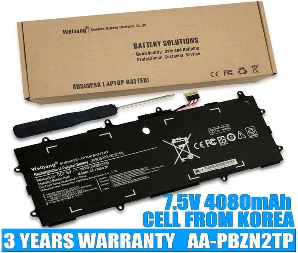 Korea Cell 4080 mAh Weihang AAPBZN2TP Laptop-Akku für Samsung Chromebook XE500T1C 905S 915S 905s3g XE303 XE303C12 NP905S3G2016977