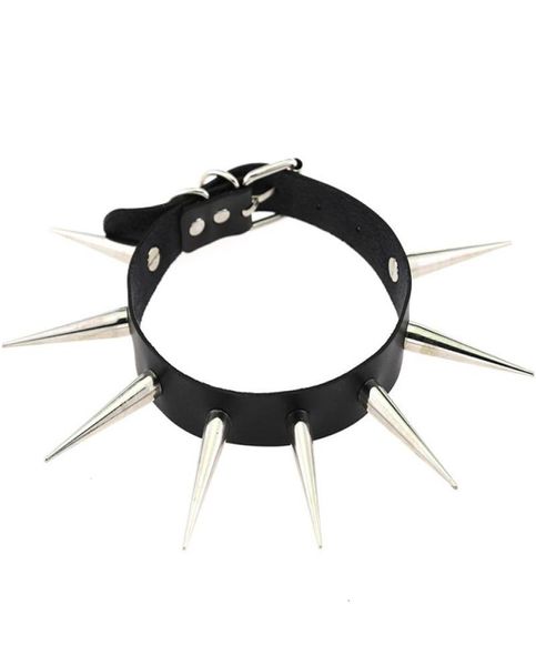 Emo Lungo Spike Choker Collare Punk Donna Uomo Rivetti Collana girocollo con borchie 2020 Moda Goth Gioielli in metallo Accessori gotici5209477