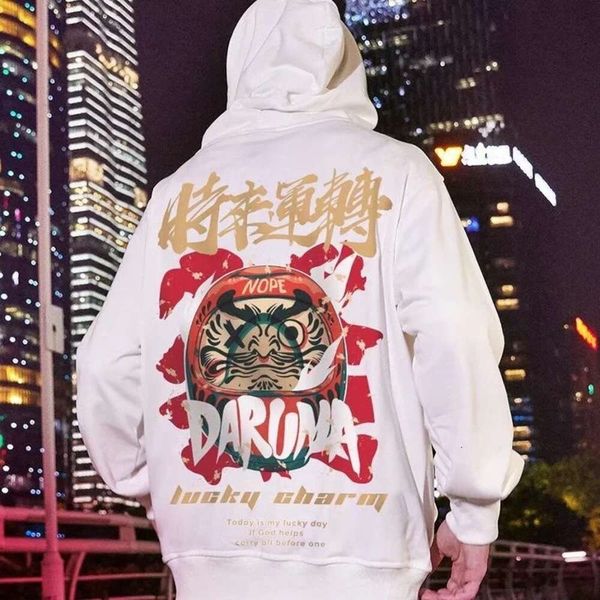 China-chique suéter graffiti 2024 novo casaco de pelúcia grande masculino super quente hip hop fashion top