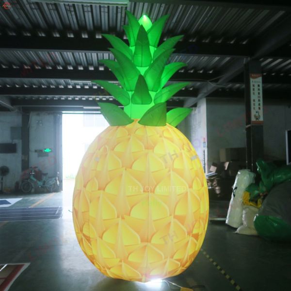 Frete grátis atividades ao ar livre publicidade 8mh (26 pés) com soprador inflável gigante abacaxi frutas milho vegetal modelo balão de ar para venda
