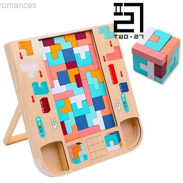 3D Puzzles Magic Cube 2 em 1 Puzzle Board Buzzle Kids Inteligence Multi Educacional Brinquedo Sensorial Jogo Autístico para Escolas Crianças Mais Velhas 5/6 240314