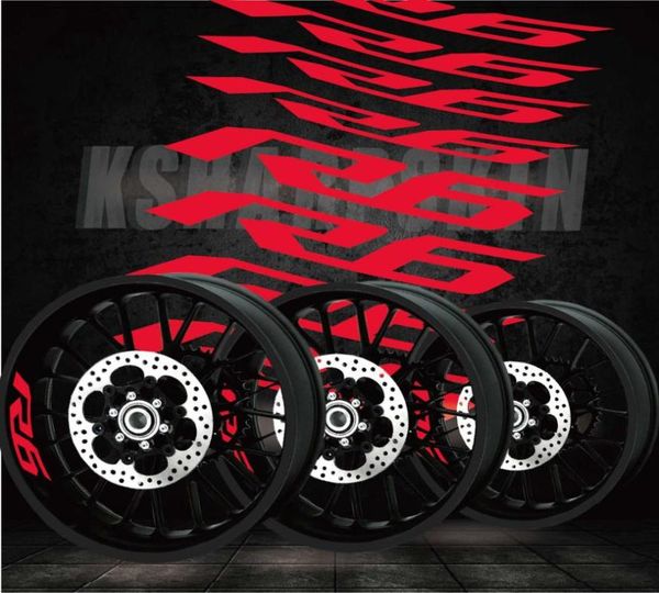 Nuovi pneumatici freschi adesivi moto modificati ruota interna LOGO personalità riflettente cerchio decalcomanie decorative per YAMAHA R66429442