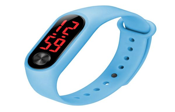 O novo led display digital pulseira relógio eletrônico feminino crianças estudante relógio de silicone esportes pulseira 6321663