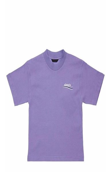 Roxo bordado onda primavera verão bebê meninos meninas camisetas de algodão crianças roupas manga curta t camisa crianças gola redonda tees7324205