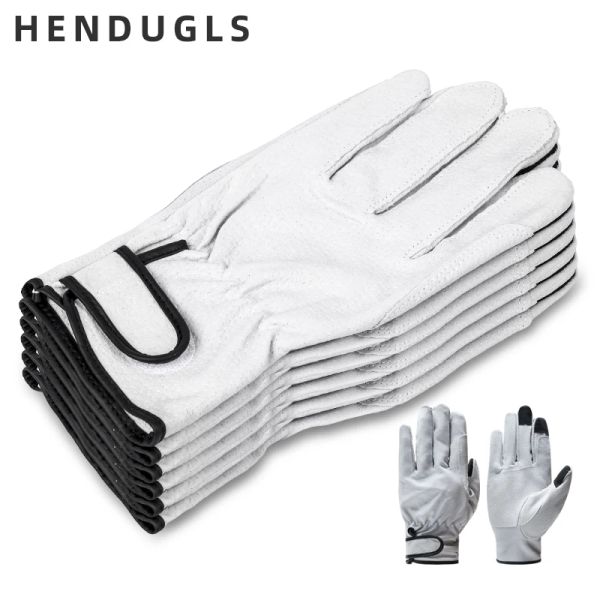 Перчатки Hendugls Безопасные перчатки натуральная кожаная сварка. Изнотные безопасные перчатки для рабочих кожаная перчатка 5PARES 321
