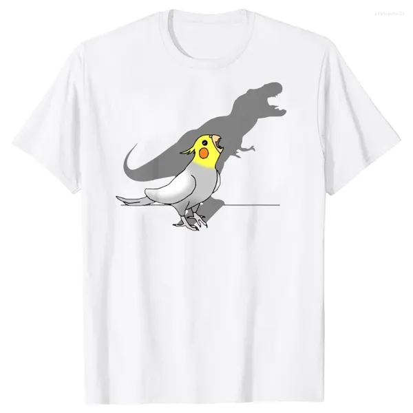 Herren-T-Shirts, niedlicher schreiender Papagei, Birb, lustiger Nymphensittich, Grafik, Baumwolle, Streetwear, kurzärmelig, Geburtstagsgeschenke, Sommer-Stil