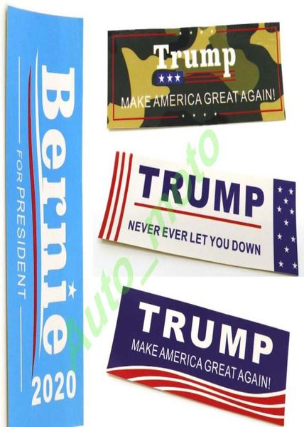 Nova chegada TRUMP 2020 Adesivos 4 estilos 1035 cm engraçado pára-choques rosto adesivo de parede bandeira decalque para estilo de carro veículo paster novidade4559084