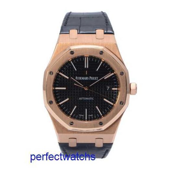 AP Modern Watch Fashion Watch 15400OR Royal Oak Series 18K Rose Gold Relógio mecânico automático masculino com 41 mm de diâmetro Swiss Famous Watch Relógio único