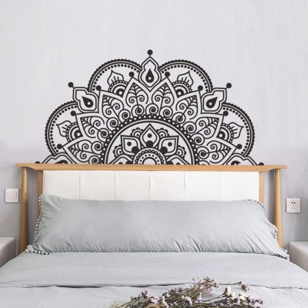 Adesivi Adesivo per testiera Mandala Art Adesivi murali in vinile Home Room Decal Sfondo Decorazione per la casa Deco Soggiorno Arredamento camera da letto