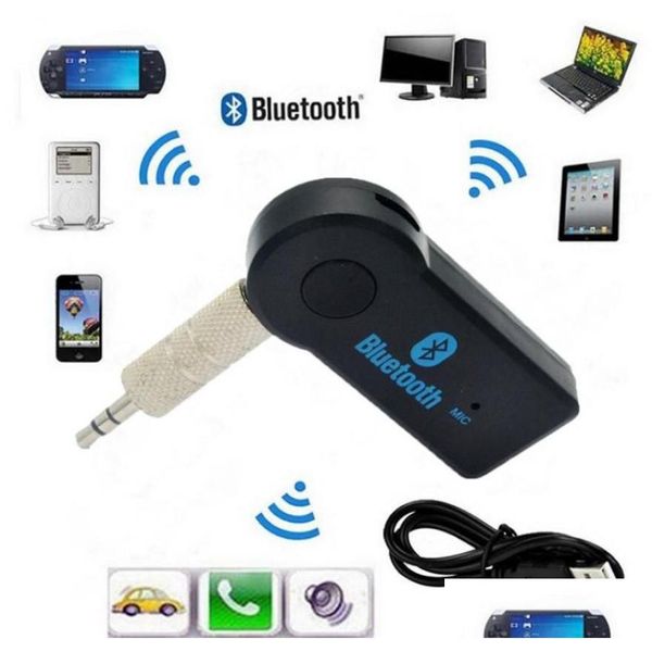 Bluetooth car kit mãos 35mm streaming estéreo sem fio aux o receptor de música mp3 usb v31 edr player5370070 entrega direta automóveis mo otsfg