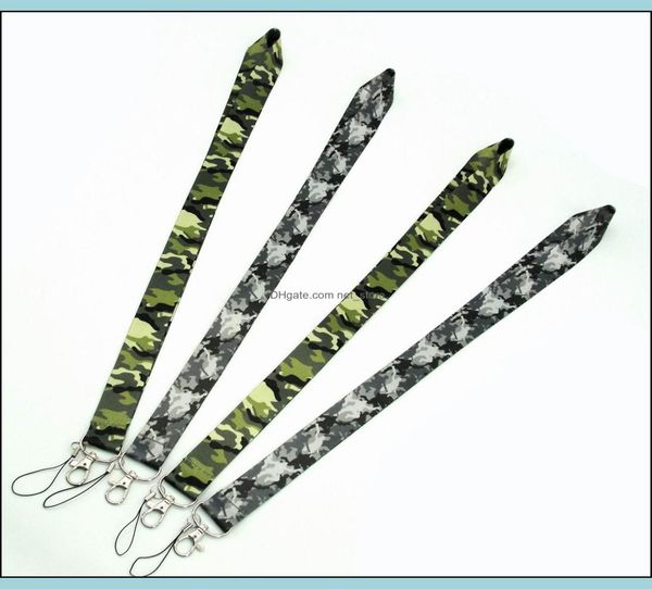 Riemen Charms Handys Zubehör Camouflage Cartoon Lanyard Abzeichen Halter Schlüssel Hals Halter Auto Schlüssel ID Karte Handy Für M8000313