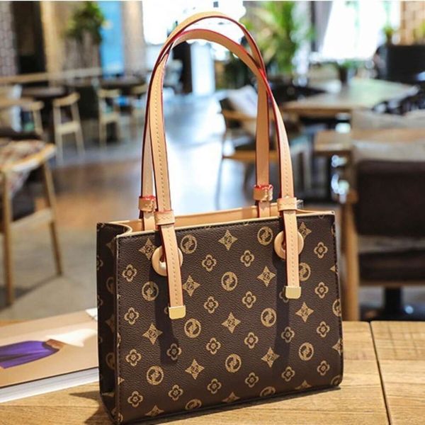 Магазин дизайнерской сумки онлайн-экспорт Классическая мода с цветочным принтом Модная женская сумка через плечо Легкая, роскошная и элитная модная портативная сумка-тоут