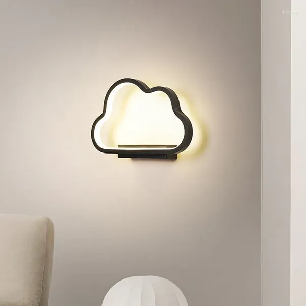 Wandleuchte Moderne LED Nordic Schwarz Weiß Lichter Für Wohnzimmer Schlafzimmer Gang Wohnkultur Leuchten Innenbeleuchtung AC90V-260V