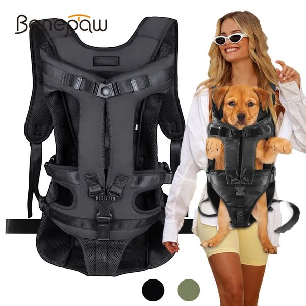 Benepaw mochila para cachorro ajustável, para animais de estimação, frente voltada para as mãos livres, segurança, bolsa de viagem para cachorro pequeno e médio 240312