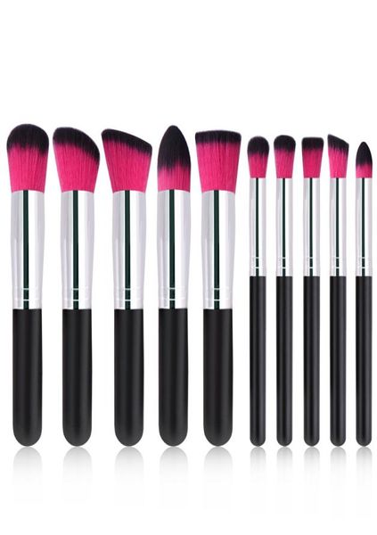 2020 Popular mini kit de pincel de maquiagem de madeira mais barato 10pcs kit de cosméticos para ferramentas de beleza Foundation Blending Blush Brush Set Variou4101576