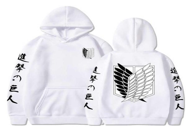 Titan Komik Anime Hoodies Harajuku Karikatür Shingeki No Kyojin Grafik Moda Kış Uzun Kollu Sweatshirt Kadın G101892517