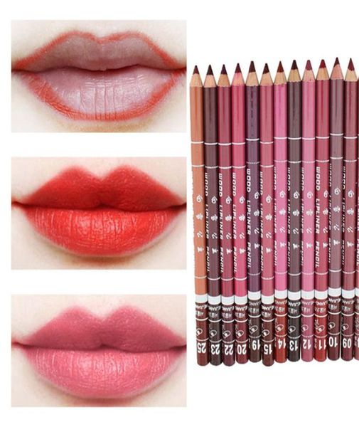 28 Farben wasserdichter Lipliner-Stift, Lipliner, Kontur, matt, Lippenstift, langlebig, Retro-Rot, Farbe 2345235