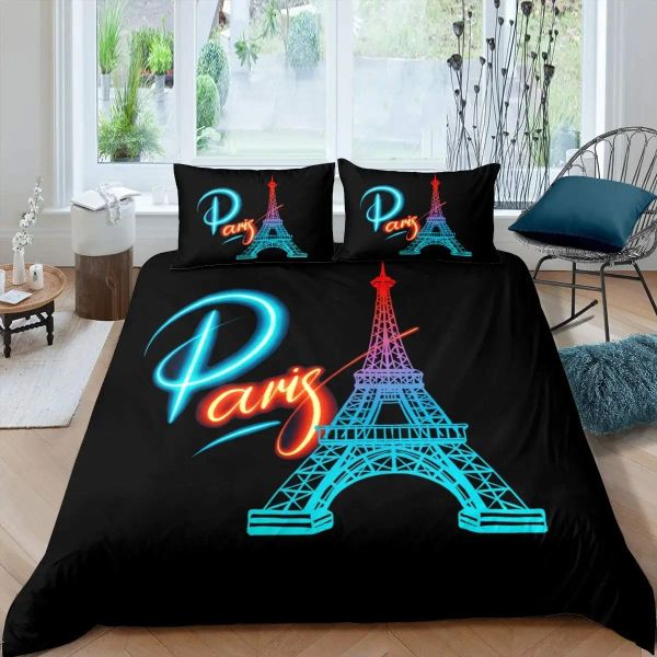 Set Paris Duvet Cover Set Eiffelturm Bettwäsche Set set