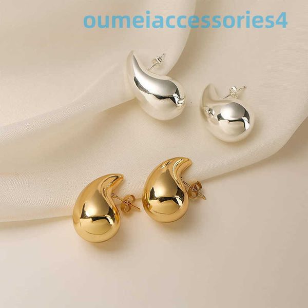 2024 Jóias Designer Marca Stud Trendy Itália Oco Hipoalergênico 18k Banhado A Ouro Bottega Tear Drop Waterdrop Brincos para Mulheres Menina