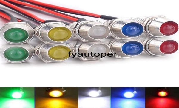 10 stücke 8mm 12V Anzeige Licht LED Pilot Dash Panel Auto Lkw Boot Lampen Dekorative Lampe Auto Tuning beleuchtung Auto Zubehör8865131