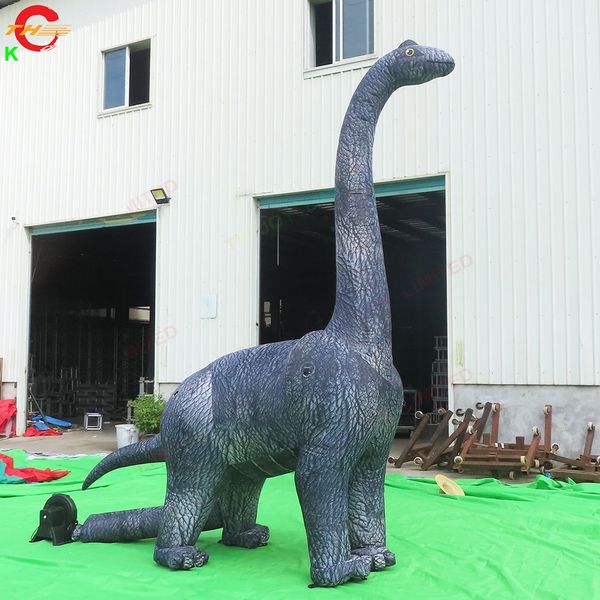 Attività all'aperto Modello di dinosauro gonfiabile a collo lungo gonfiabile per dinosauro gigante all'aperto alto 10 m 33 piedi per la festa di Halloween, spedizione gratuita a porta