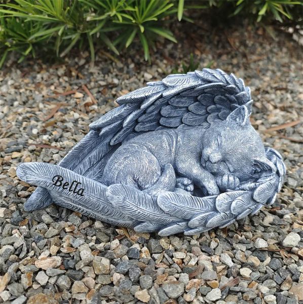 Lapidi Personalizzate Gatti Animali Domestici Pietre commemorative Regali Ornamento, Regali di Ricordo di Simpatia per la Perdita di Animali Domestici Lapidi per Gatti Statua di Gatto