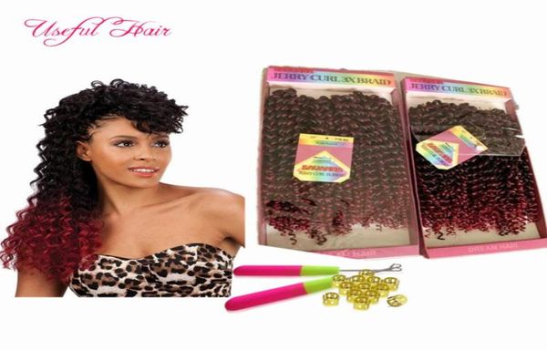 preloop tress extensões de cabelo de crochê feixes de cabelo brasileiro pré looped savana jerry tranças encaracoladas cabelo de trança sintética Ombr5662859