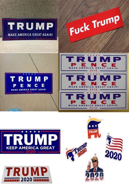 Novos estilos Trump 2020 adesivos de carro 76229 cm adesivo de pára-choque bandeira Keep Make America Great decalque para estilo de carro veículo Paster DHL8019105