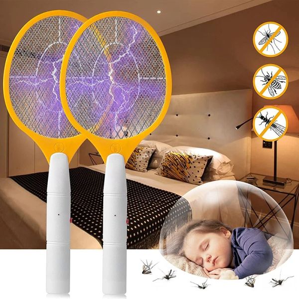 Zappers Elettrico Scacciamosche Racchetta Palmare USB Ricaricabile Fly Zapper Mosquito Killer Racchetta Controllo dei Parassiti Camera da Letto Soggiorno